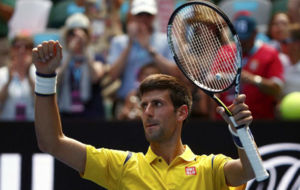 Novak Djokovic, tras ganar a Hyeon Chung en el Open de Australia.