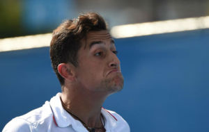 Nicols Almagro durante su debut en el Open de Australia