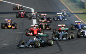 Lewis Hamilton en la salida del GP de Australia de esta temporada...