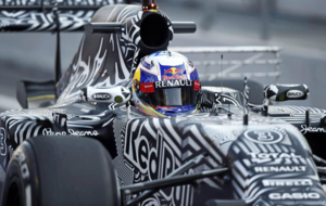 Daniel Ricciardo en los primeros test de pretemporada de 2015
