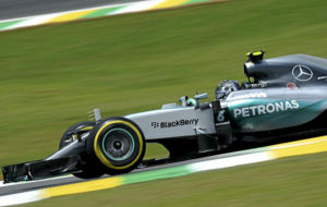 Nico Rosberg, durante el GP de Brasil del ao pasado.