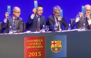Asamblea de compromisarios del Barcelona en octubre del 2015.