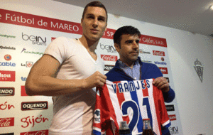 Vranjes, hoy su presentacin como jugador del Sporting.
