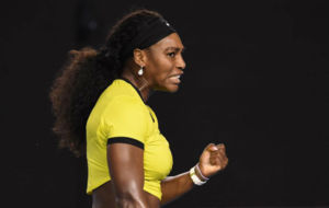 Serena celebra un punto