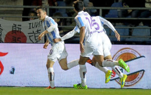 Juanpi celebra el gol ante el Eibar.