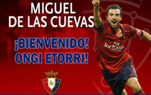 Con esta imagen dio la bienvenida Osasuna a Miguel De las Cuevas en...