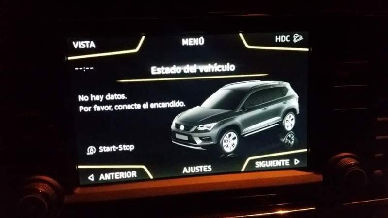 Imagen del futuro SUV espaol en su pantalla multimedia