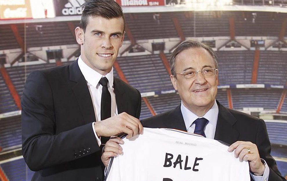 Bale, en su presentacin con el Real Madrid.