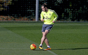 Bale, en un campo de entrenamiento de Valdebebas
