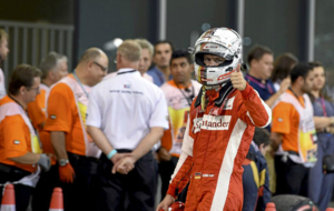 Sebastian Vettel en el Gran Premio de Abu Dabi de 2015