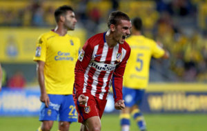 Griezmann celebra un gol ante Las Palmas.