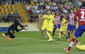 Un momento del partido Villarreal-Atltico de la primera vuelta.