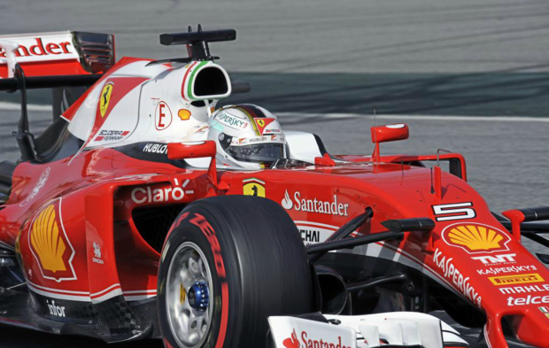 Sebastian Vettel en la segunda jornada de los primeros test de...