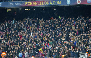 La aficin del Bara en el Camp Nou