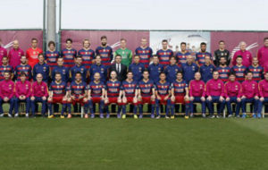 Foto oficial de la plantilla del Barcelona de la temporada 2015-16.