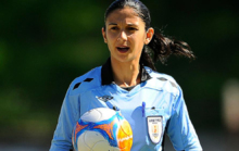 Claudia Umpirrez, durante un partido.