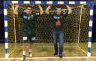 Nacho Plaza y Rolando Uros Jr., jugadores del Fchse Berln