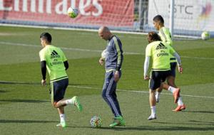Zidane, en un momento del ltimo entrenamiento