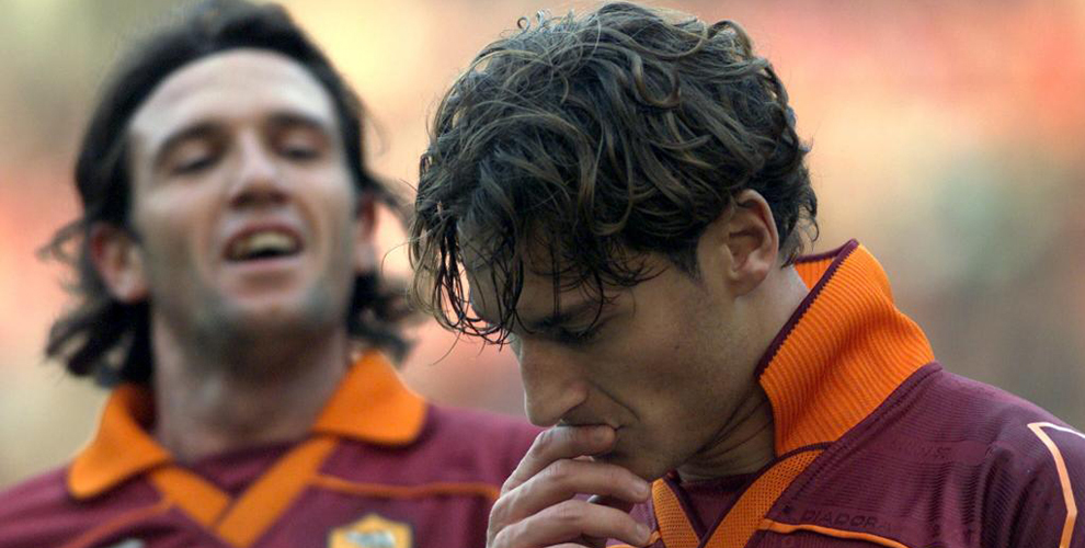 Totti en un partido con la Roma el ao 2000