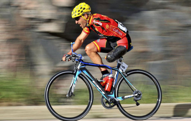 Juanjo Mndez en un Mundial de ciclismo paralmpico en carretera