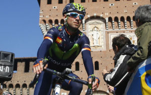 Alejandro Valverde en la Miln-San Remo de este sbado.