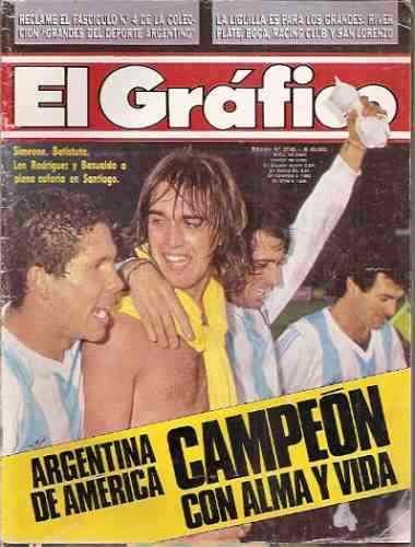 La portada de la revista &apos;El Grfico&apos; muestra a Simeone, Batistuta y...