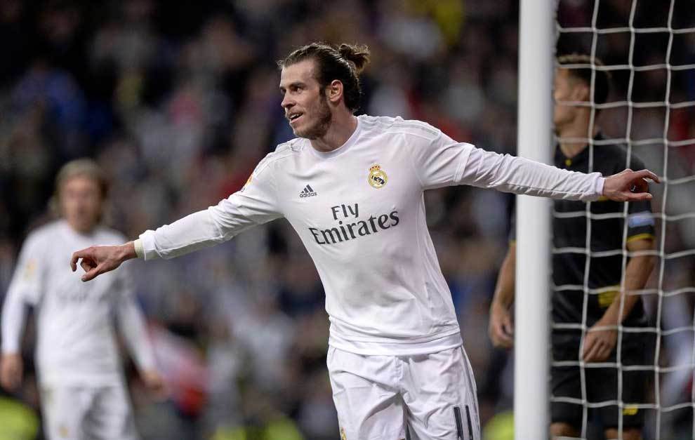 Bale celebra su gol al Sevilla
