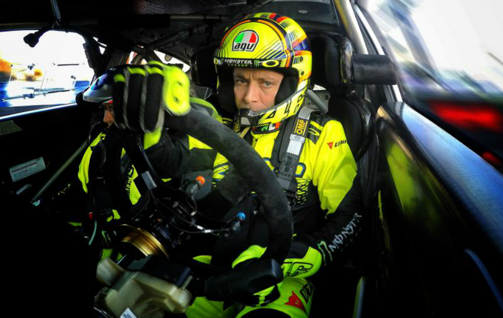 Rossi, durante el ltimo Rally de Monza.