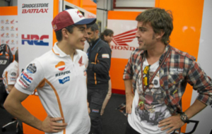 Alonso y Mrquez, durante un encuentro que mantuvieron en 2014 en el...