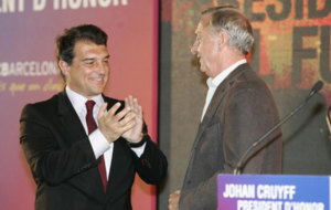 Joan Laporta y Johan Cruyff.