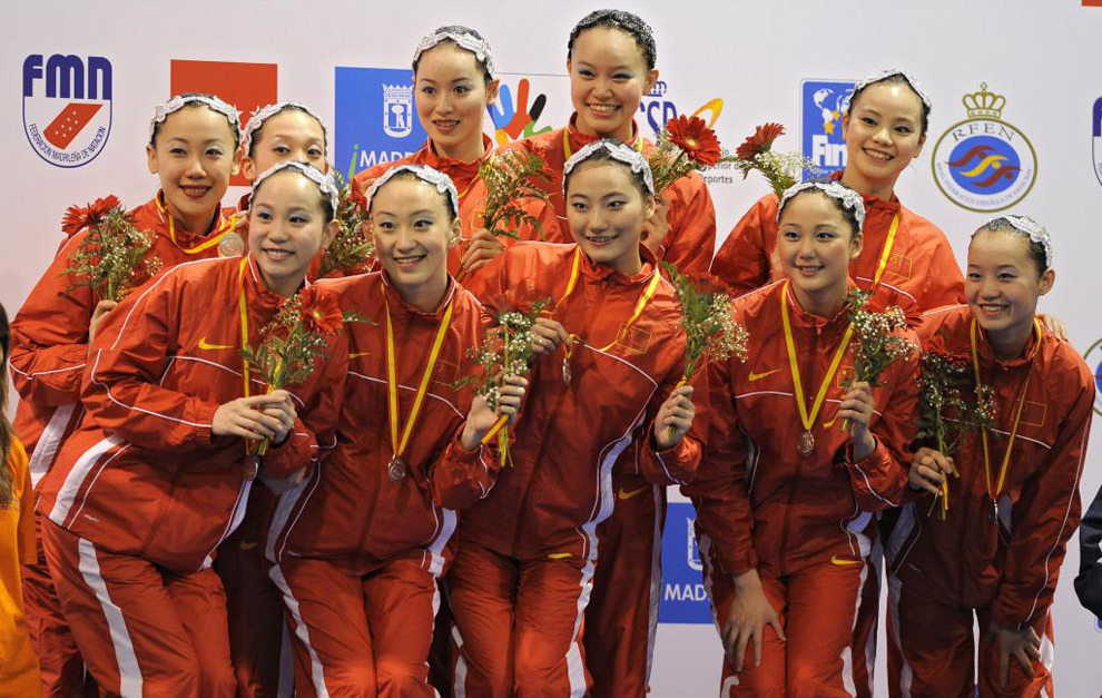 Equipo femenino chino  de natacin sicronizada