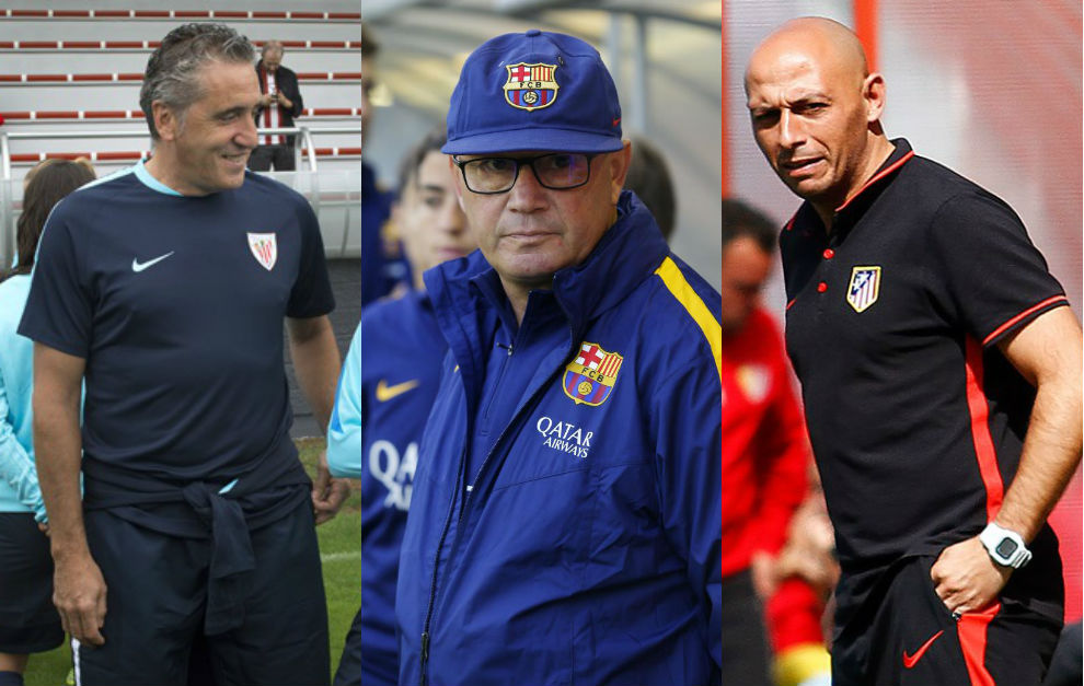 Joseba Aguirre, Xavi Llorens y ngel Villacampa, entrenadores.
