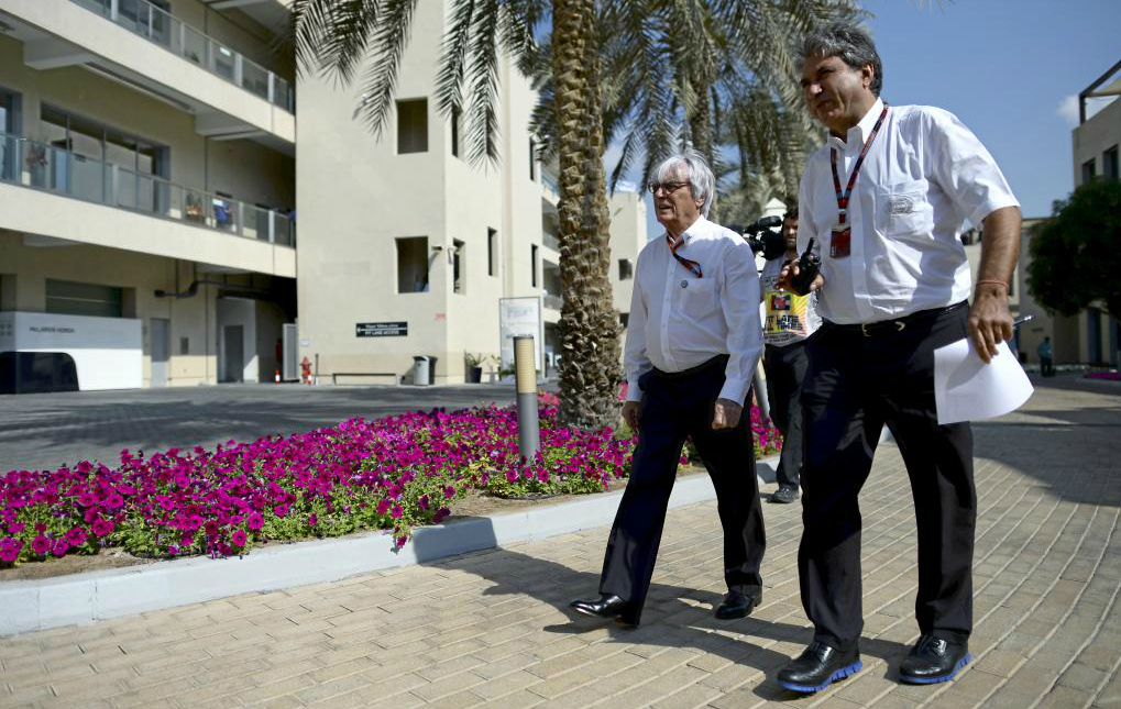 Bernie Ecclestone, en el paddock del GP de Abu Dabi de 2015