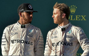 Hamilton y Rosberg, en el podio del pasado Gran Premio de Australia.