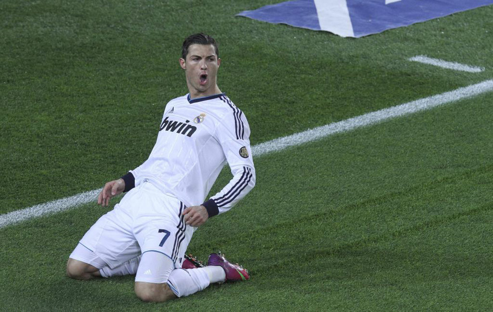 Cristiano celebrando un gol en el Camp Nou en un partido de Copa del...