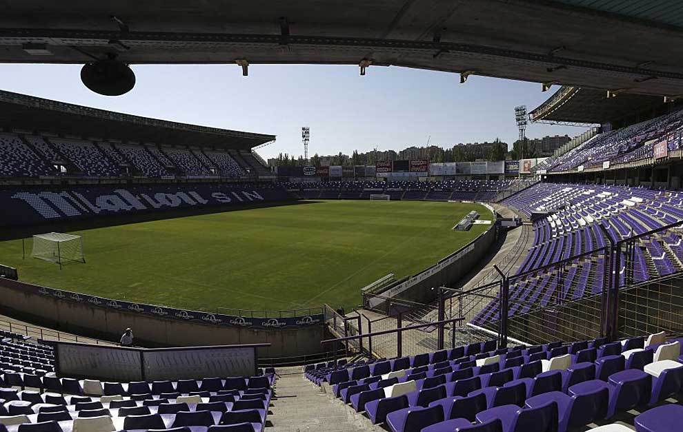 Panormica general de Zorrilla, estadio del Real Valladolid C. F. que...