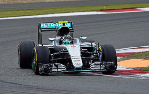 Nico Rosberg, durante los libres de China.