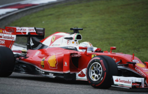 Sebastian Vettel durante la calificacin del GP de China 2016