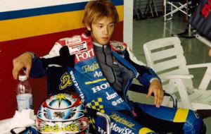 Daijiro Kato con el mono de Honda.