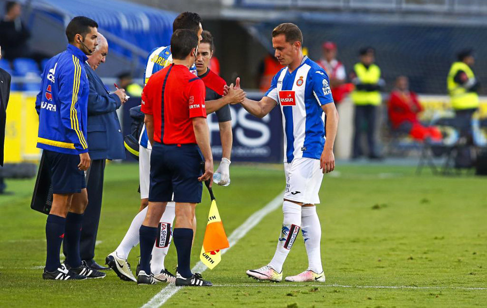 Abrham se retira lesionado en el partido disputado ante Las Palmas