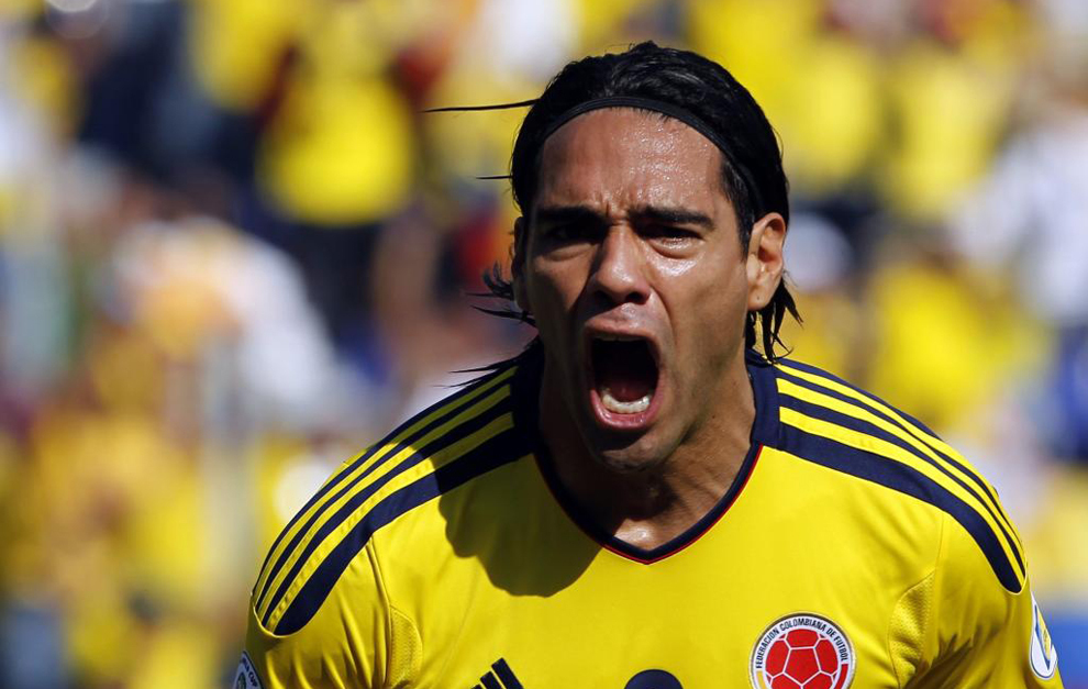 Falcao celebra un gol con Colombia
