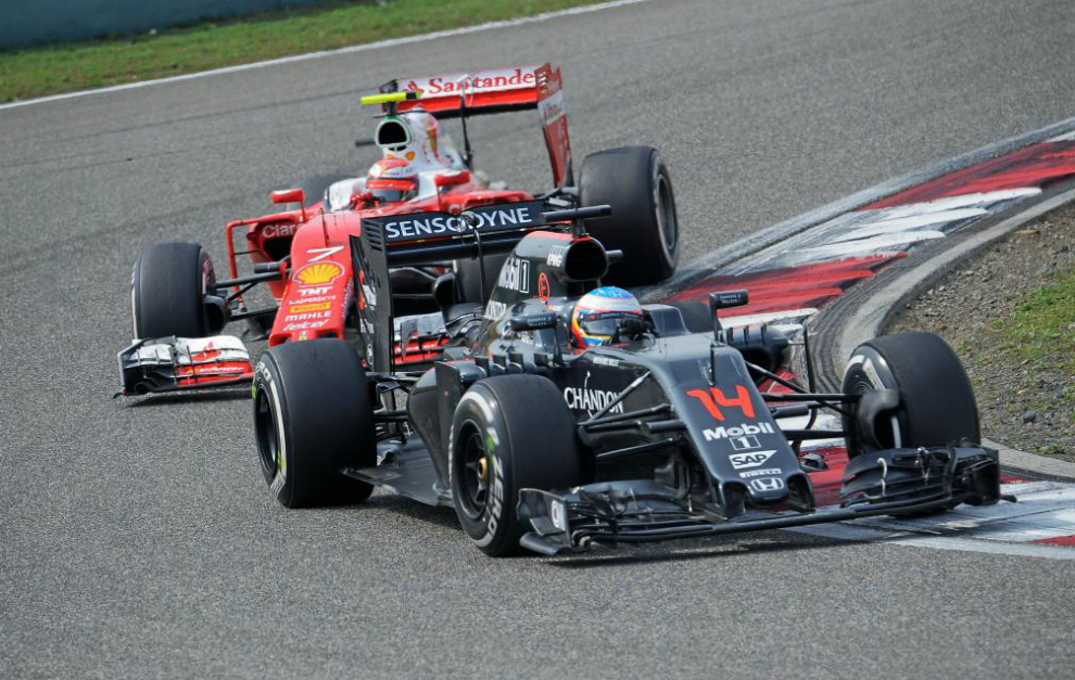 Alonso, durante el Gran Premio de China.