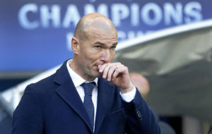 Zinedine Zidane, en el partido de ida ante el Manchester City.