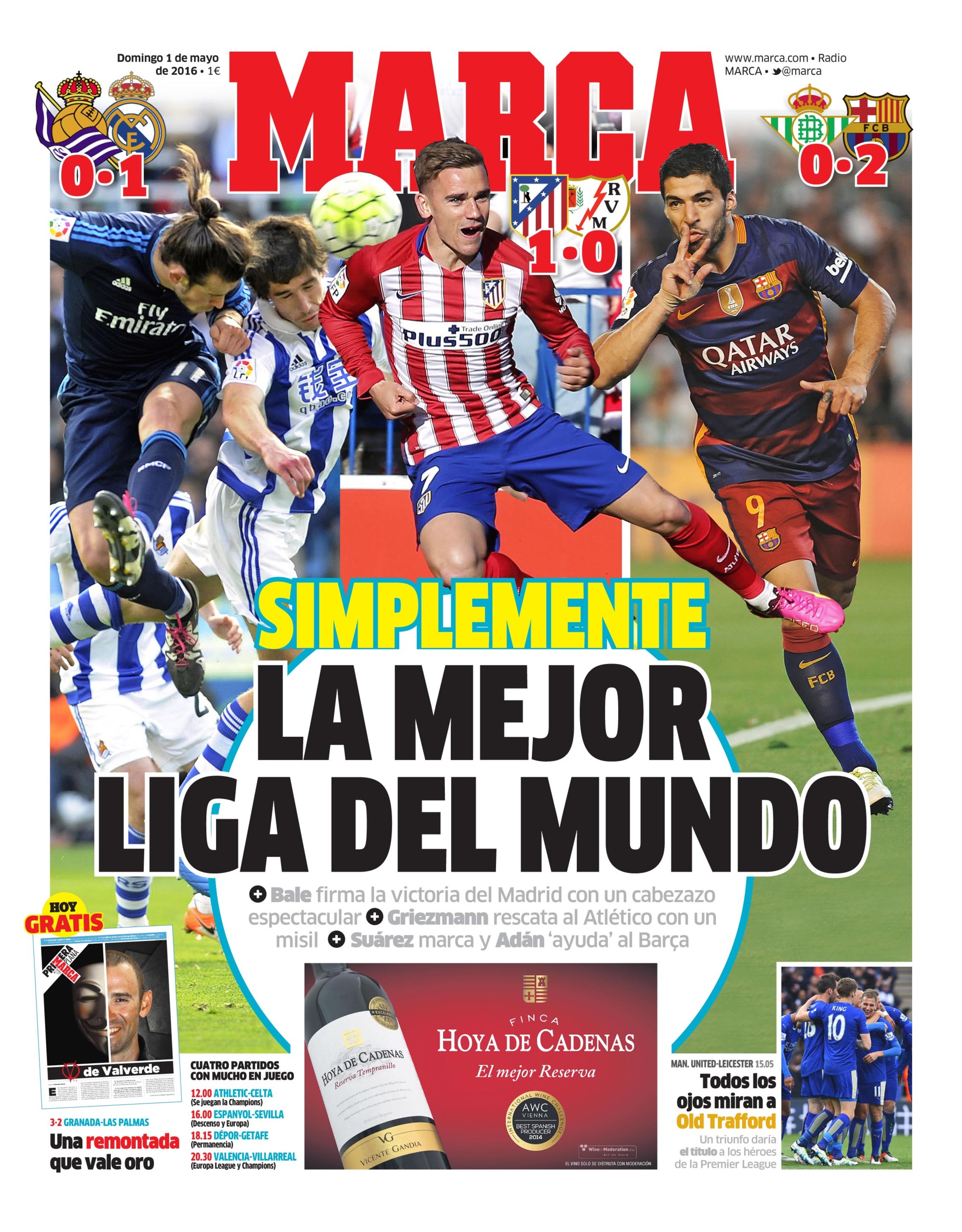 portadas del 1 de mayo: la emoción de la Liga y oportunidad del Leicester | Marca.com