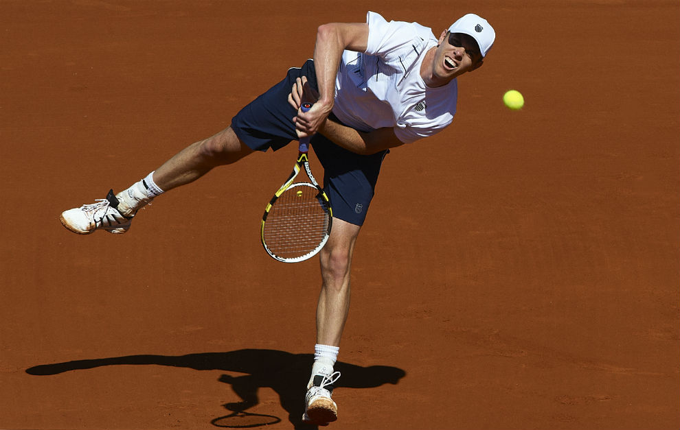 Sam Querrey durante una eliminatoria en Copa Davis en 2012.