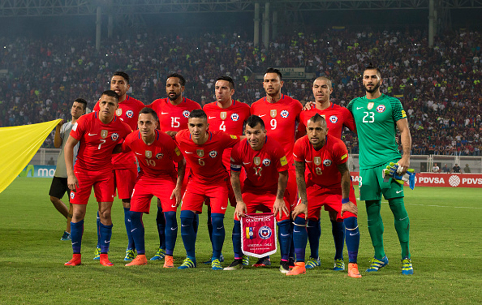 Once de Chile contra Venezuela, en las eliminatorias del Mundial 2018.