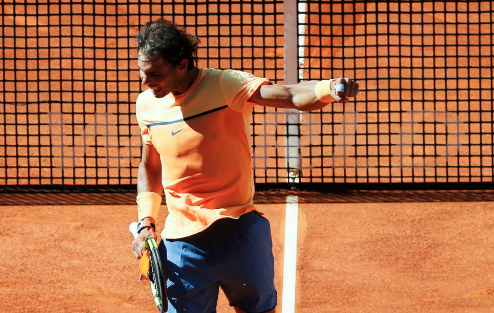Rafael Nadal, en su partido ante Kuznetsov
