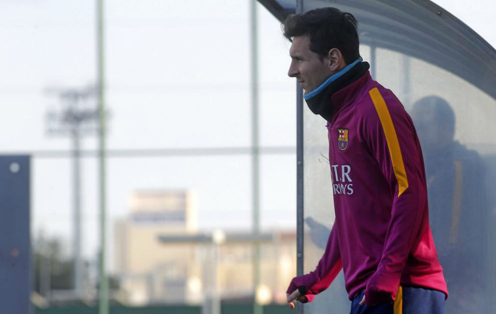 Leo Messi se dispone a ejercitarse.