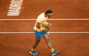 Rafael Nadal celebra un punto
