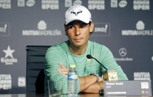 Rafael Nadal en la rueda de prensa del Masters 1000 de Madrid